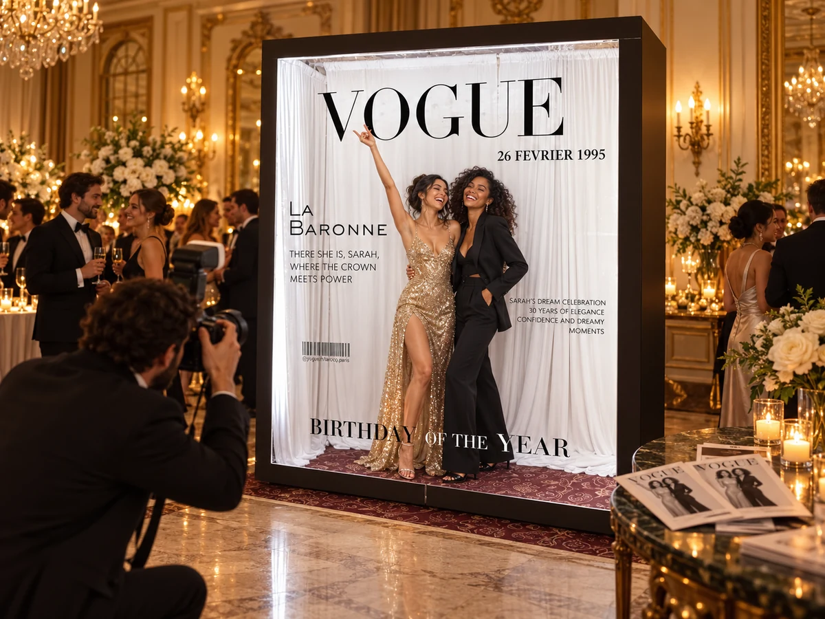 Projection du pack Pack Vogue Premium MySelfieBooth
