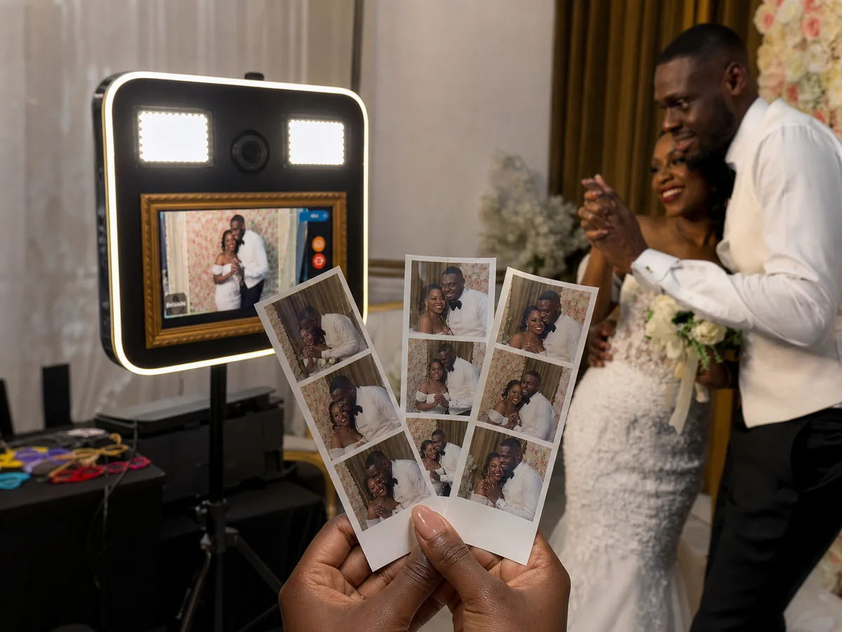 Tirages photo personnalisés préparés pour les invités