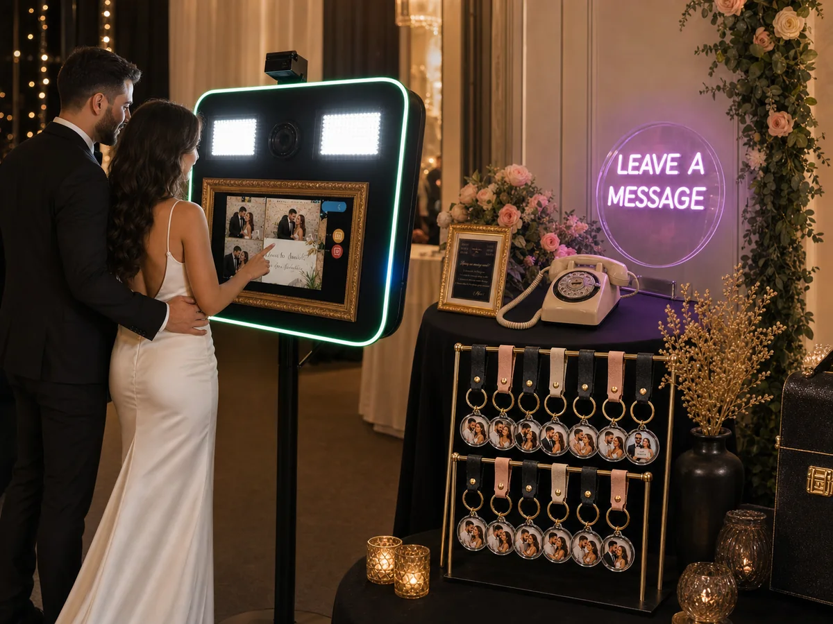 Photobooth, Phonebooth et porte-clés photo réunis dans le Pack Souvenirs