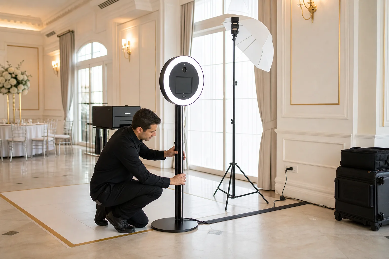 Installation technique d'un photobooth dans un lieu de réception