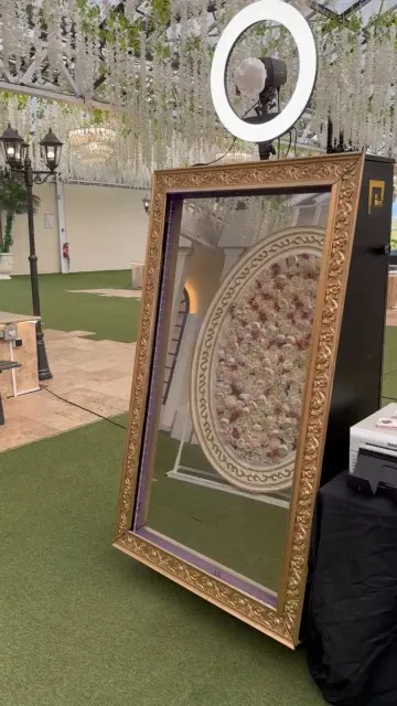 Le Miroirbooth installé, aperçu d'un reportage réel MySelfieBooth