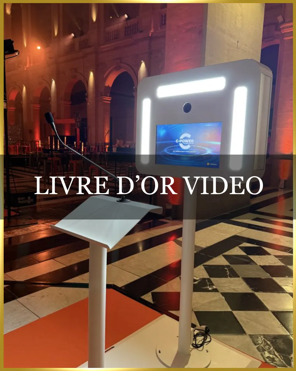 Livre d'or vidéo, média réel MySelfieBooth issu d'une réalisation distincte