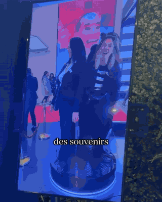 Le partage sur écran, prestation réelle MySelfieBooth