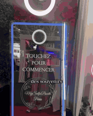 Le Miroirbooth en réception, prestation réelle MySelfieBooth