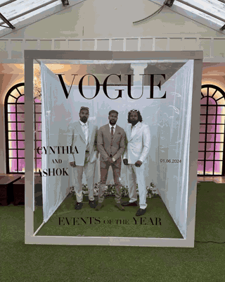 Les invités dans le Vogue Booth, prestation réelle MySelfieBooth