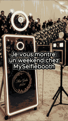 Les coulisses du panneau fontaine, prestation réelle MySelfieBooth